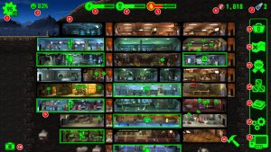 Обозначения элементов интерфейса и символов в Fallout Shelter