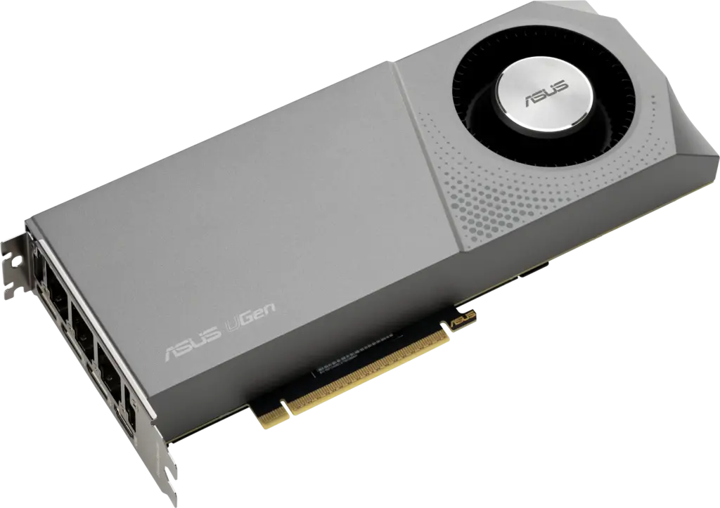 ASUS UGen Intel Arc Pro B70, вид сверху под углом