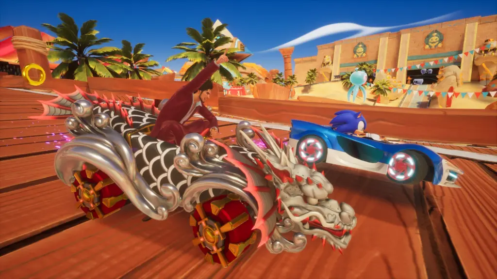 Байонетта и Соник на трассе Sonic Racing: CrossWorlds