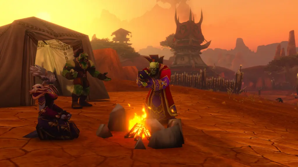 Герои World of Warcraft: Forever отдыхают у походного костра