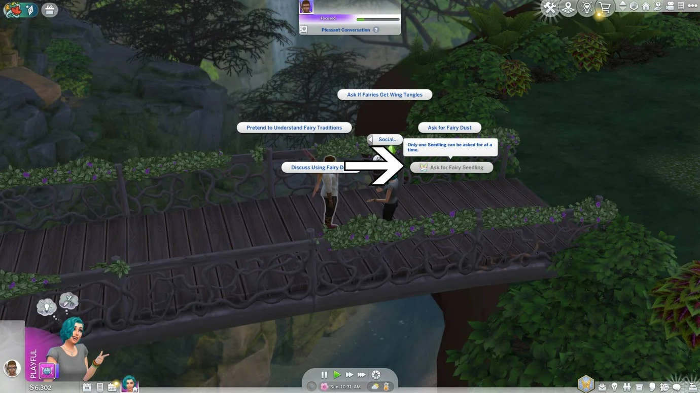 sims 4 frage nach feen-setzling option