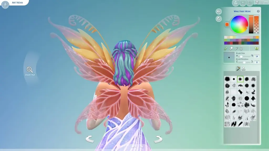 Sims 4 Benutzerdefinierte Bemalung Feenflügel Create-a-Sim