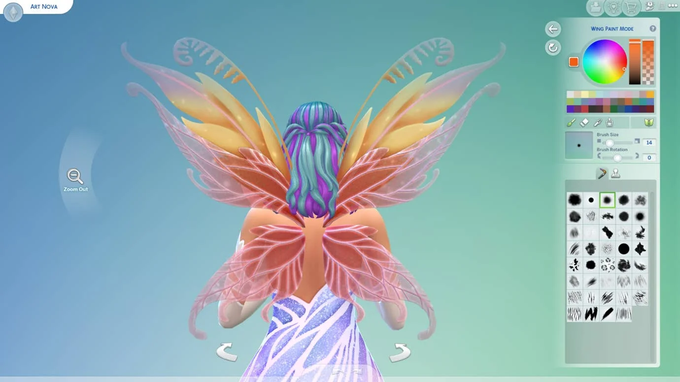 Sims 4 Benutzerdefinierte Bemalung Feenflügel Create-a-Sim