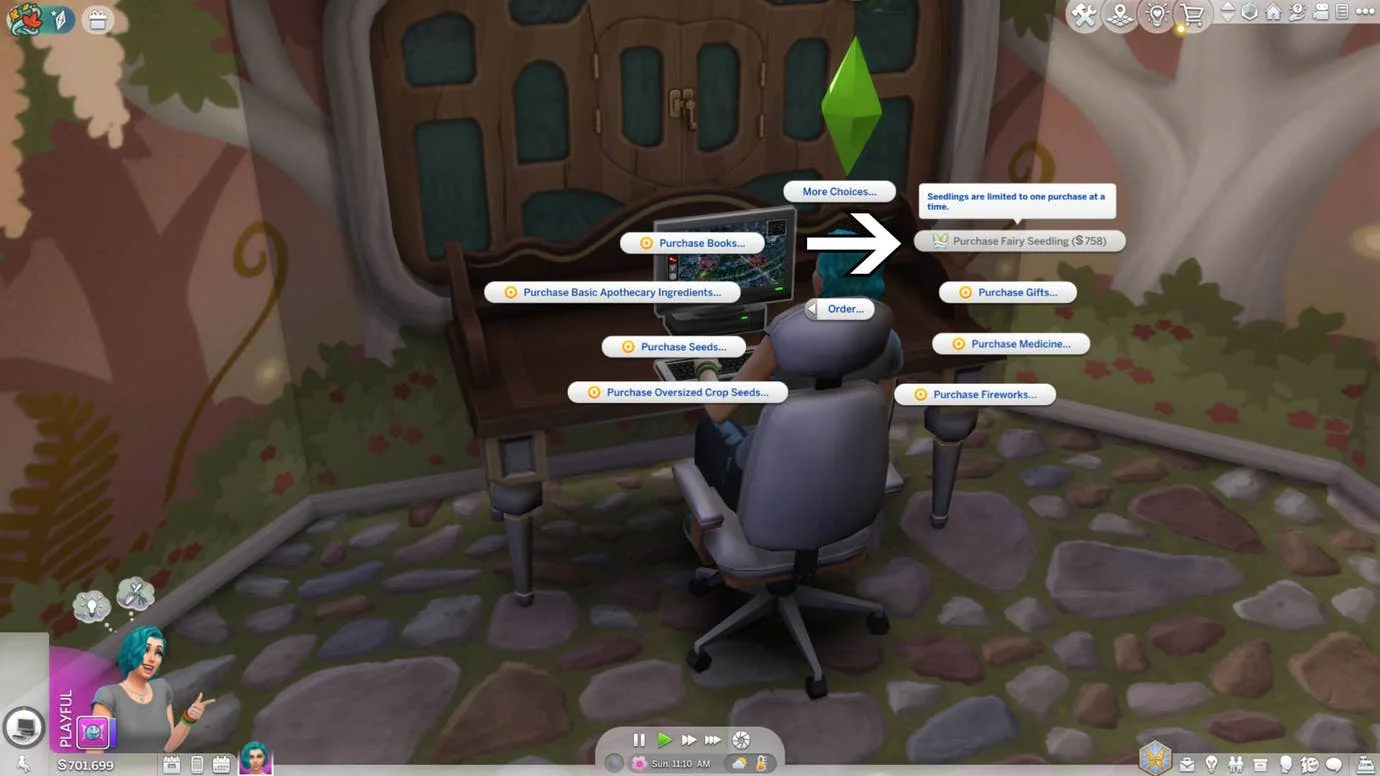 sims 4 bestelle feen-setzling option
