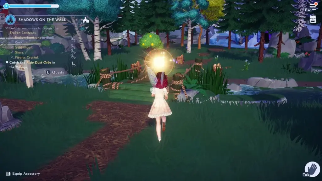 Feenstaubkugeln an drei verschiedenen Orten in Disney Dreamlight Valley