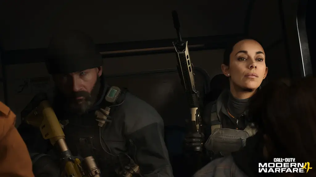 Captain Price und Valeria in einem Auto in Modern Warfare 4