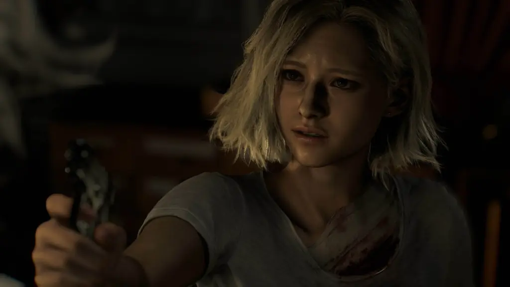 Resident Evil Requiem: Grace Ashcroft hält eine Pistole