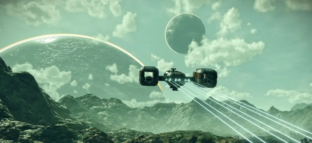 Offizieller Screenshot von No Man’s Sky auf dem iPhone mit Touchsteuerung