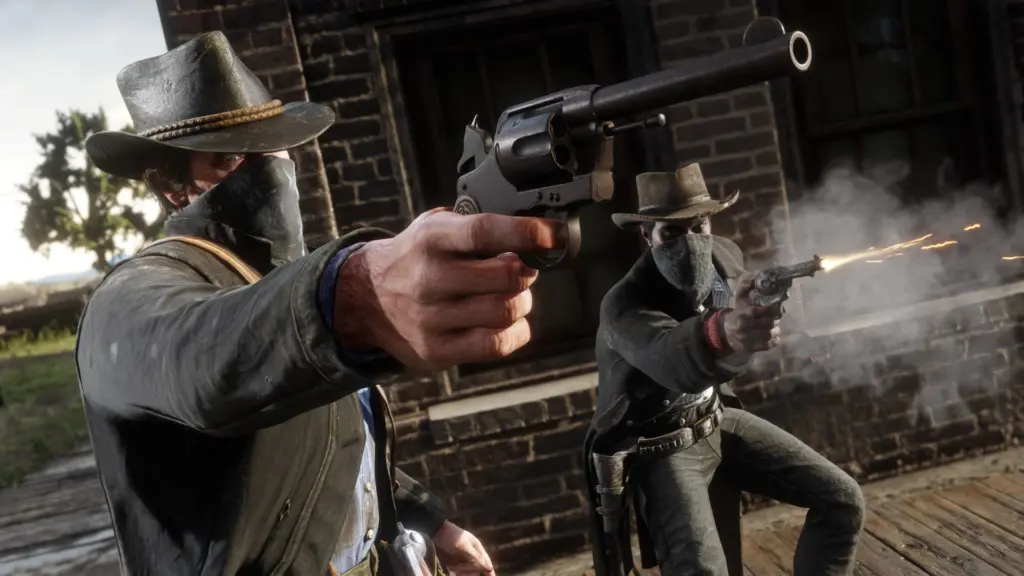 Red Dead Redemption 2: Schusswechsel mit einem Revolver