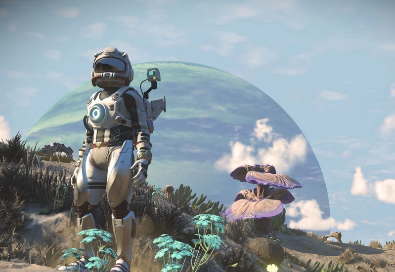 Offizieller Screenshot von No Man’s Sky auf dem iPhone mit Touchsteuerung