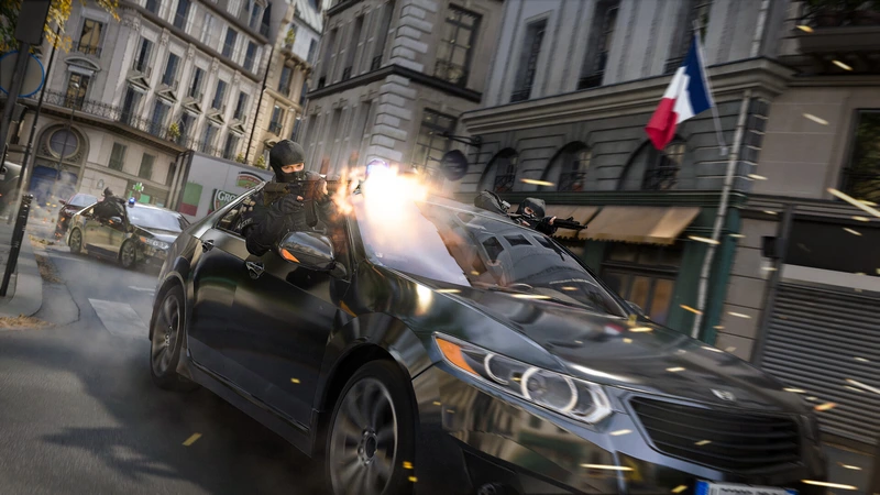 Ein Feuergefecht auf einer Stadtstraße in Modern Warfare 4