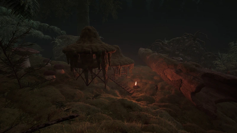 Trollheim: Gnomes: Лесная хижина ночью в Trollheim: Gnomes