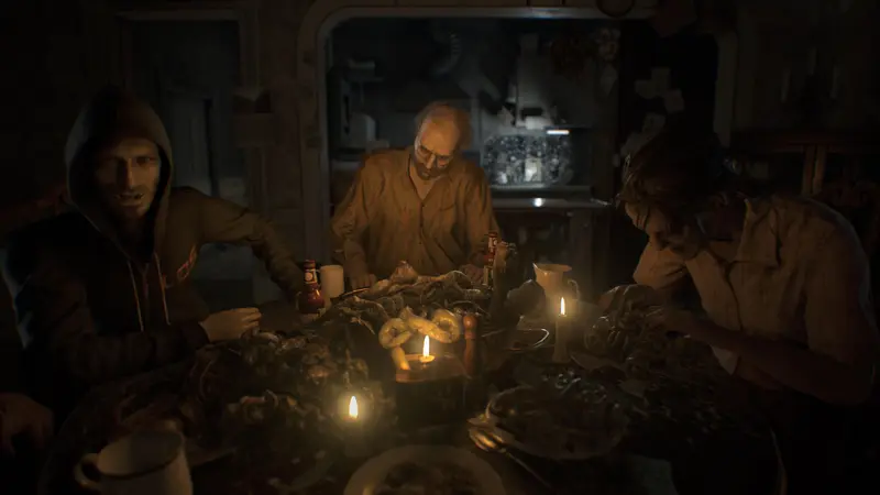 Resident Evil 7: Персонажи за обеденным столом