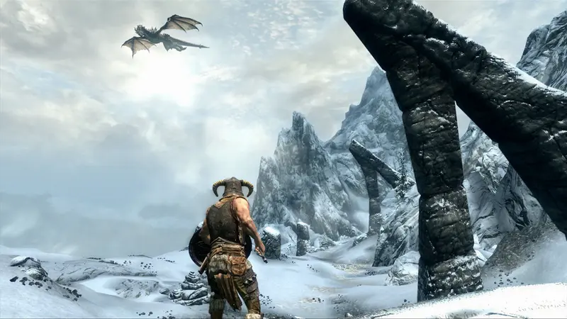 The Elder Scrolls V: Skyrim: Воин в заснеженной долине