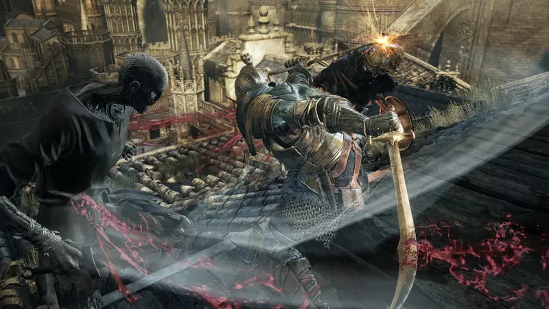 Dark Souls III: Воин с мечом на лестнице