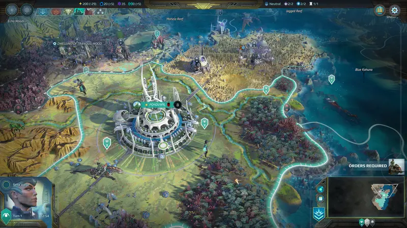Age of Wonders: Planetfall: Карта с границами владений