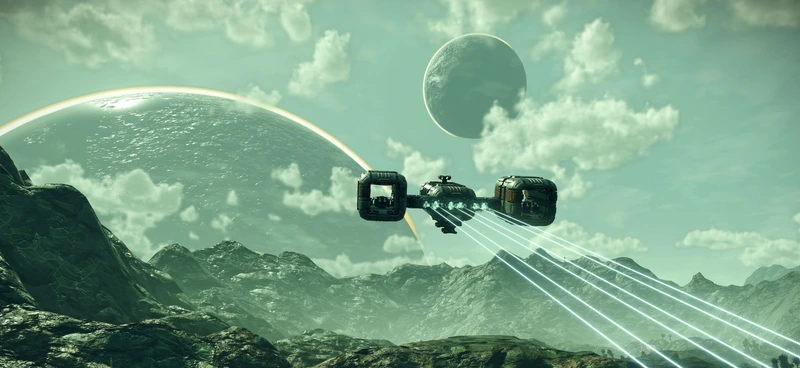 Offizieller Screenshot von No Man’s Sky auf dem iPhone mit Touchsteuerung