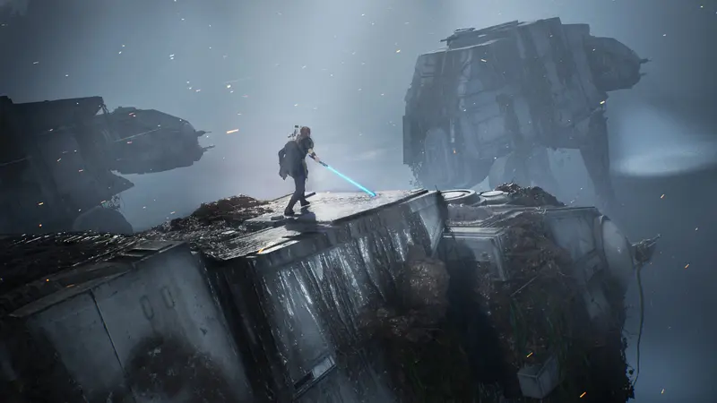 Star Wars: Jedi Fallen Order: Персонаж на ледяных руинах