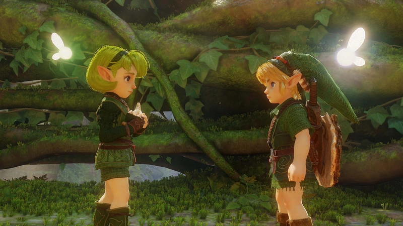 The Legend of Zelda: Ocarina of Time: Линк разговаривает с девочкой в лесу