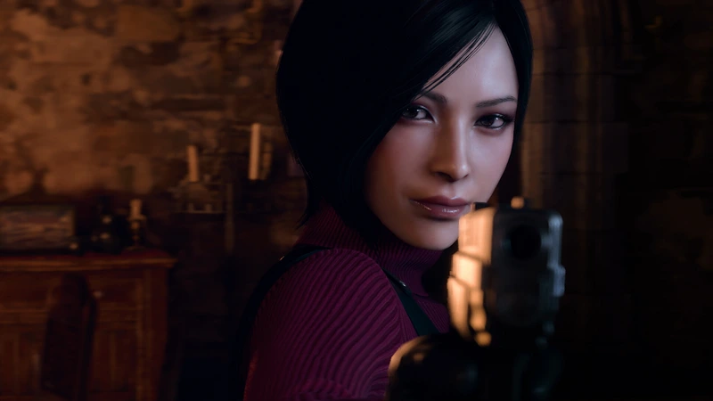 Ada Wong mit gezogener Waffe in Resident Evil 4