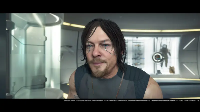 Death Stranding: Портрет персонажа в помещении