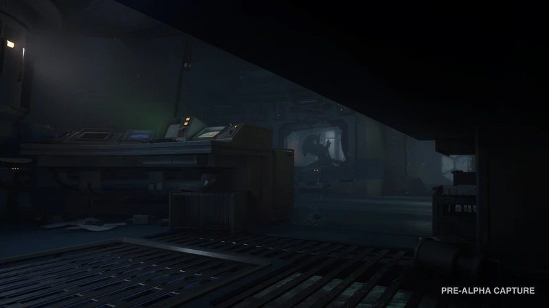 Ксеноморф в глубине помещения в Alien: Isolation 2