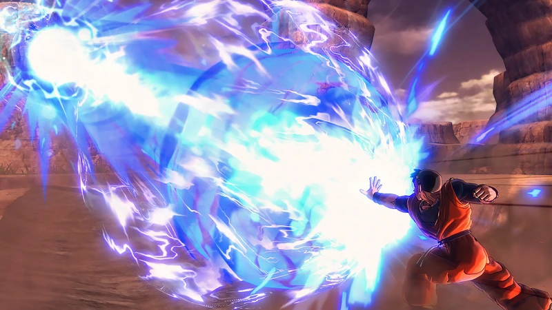 Dragon Ball Xenoverse 2: Гоку выпускает энергетическую волну в Dragon Ball Xenoverse 2