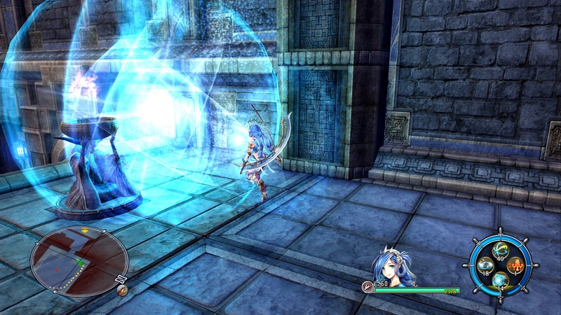 Ys VIII: Lacrimosa of DANA: Дана использует способность у каменных руин в Ys VIII