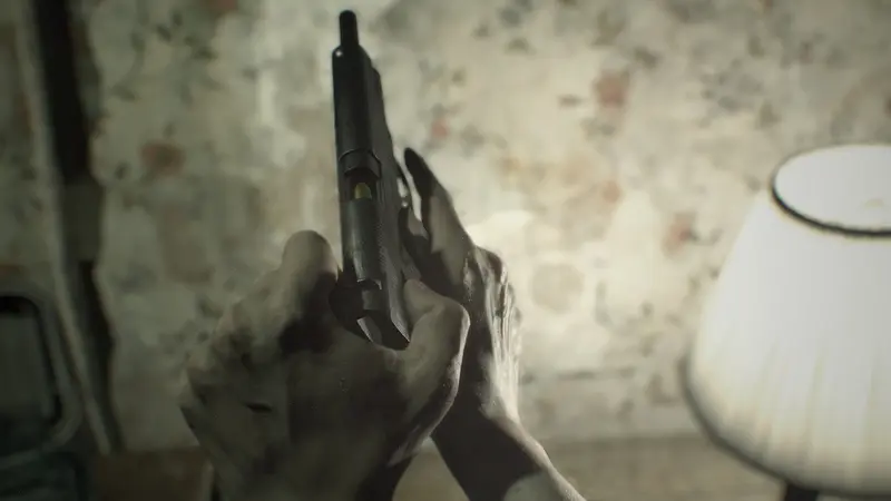 Resident Evil 7: Пистолет в руке персонажа