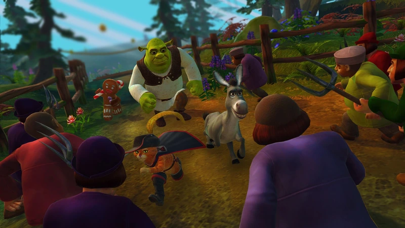 DreamWorks Shrek 2 Remastered: Шрек и его спутники в схватке на лесной поляне