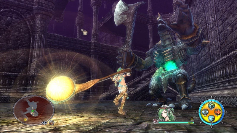 Ys VIII: Lacrimosa of DANA: Бой в каменном зале с большим противником в Ys VIII