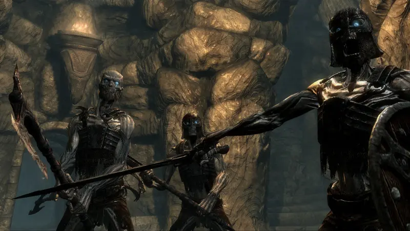 The Elder Scrolls V: Skyrim: Вооружённые противники в подземелье