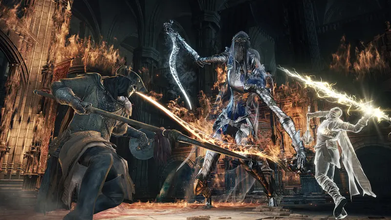 Dark Souls III: Бой с несколькими противниками