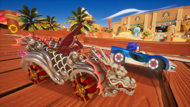 Байонетта и Соник на трассе Sonic Racing: CrossWorlds