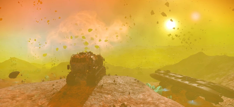 Offizieller Screenshot von No Man’s Sky auf dem iPhone mit Touchsteuerung