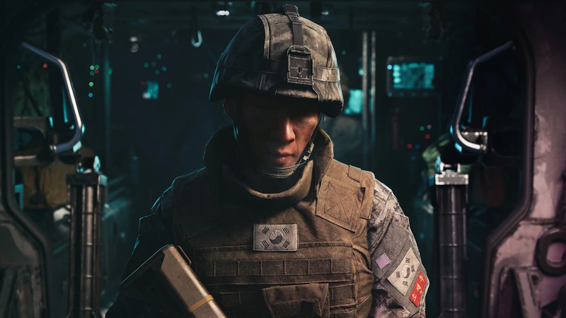 Ein Soldat im Inneren eines Transporthubschraubers in Modern Warfare 4