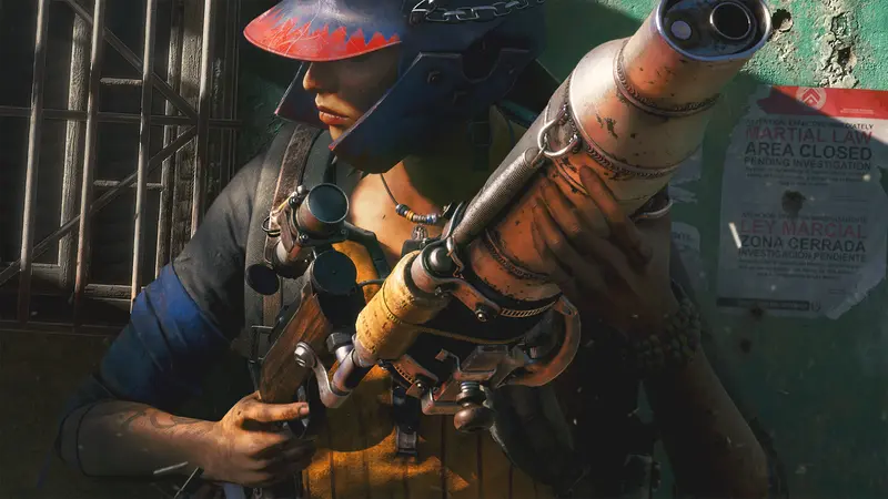 Far Cry 6: Персонаж держит ракетное оружие