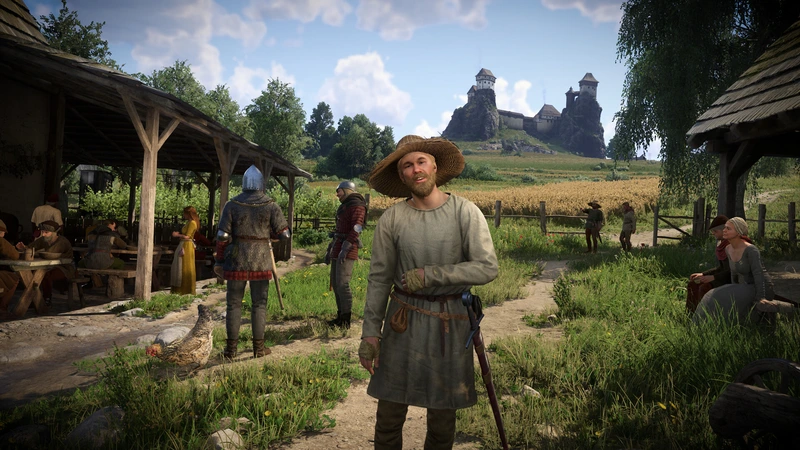 Gespräch mit einem Dorfbewohner bei Burg Trosky in Kingdom Come: Deliverance II