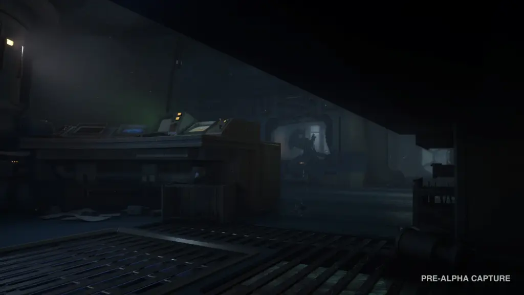 Ксеноморф в глубине помещения в Alien: Isolation 2