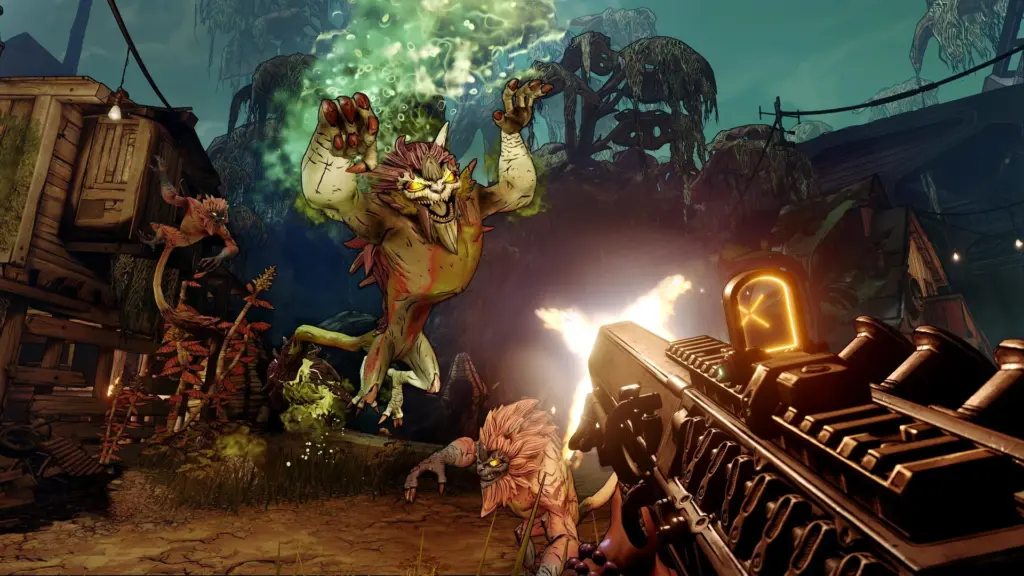Borderlands 3: Стрельба по противникам в зарослях