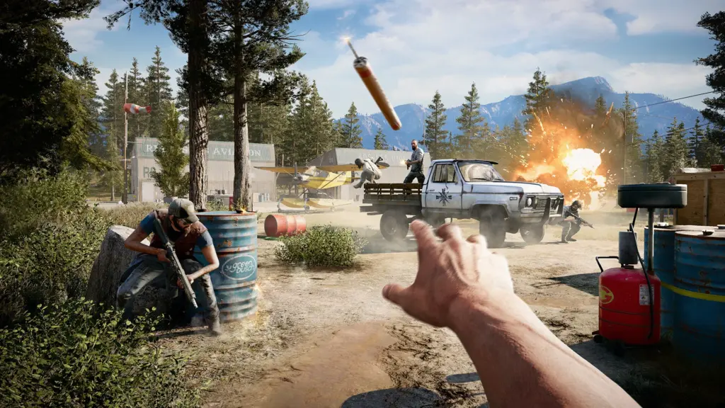 Far Cry 5: Метание взрывчатки в бою