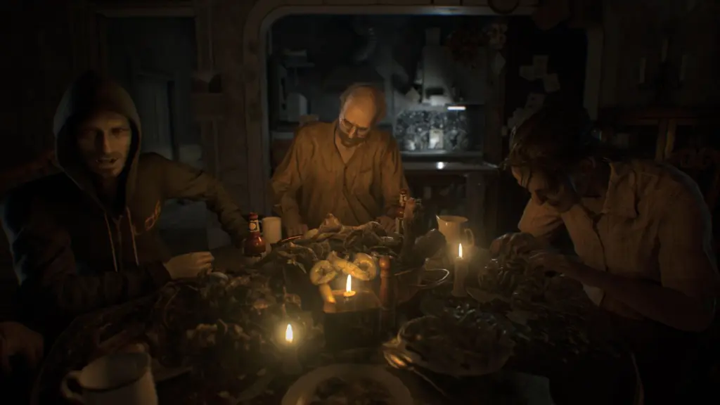 Resident Evil 7: Персонажи за обеденным столом