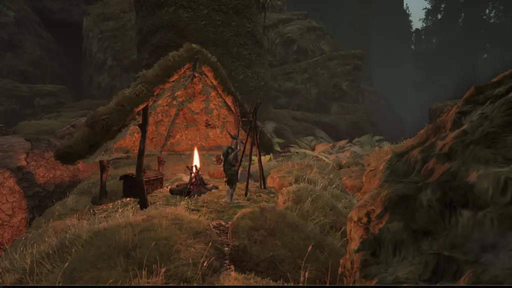 Trollheim: Gnomes: Лесное жилище у костра в Trollheim: Gnomes