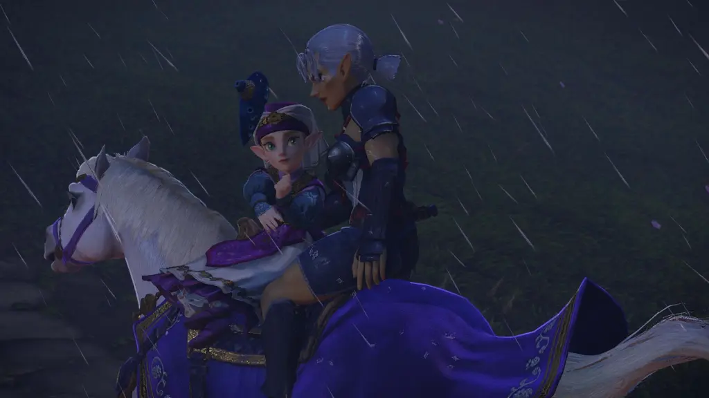 The Legend of Zelda: Ocarina of Time: Две героини верхом под дождём