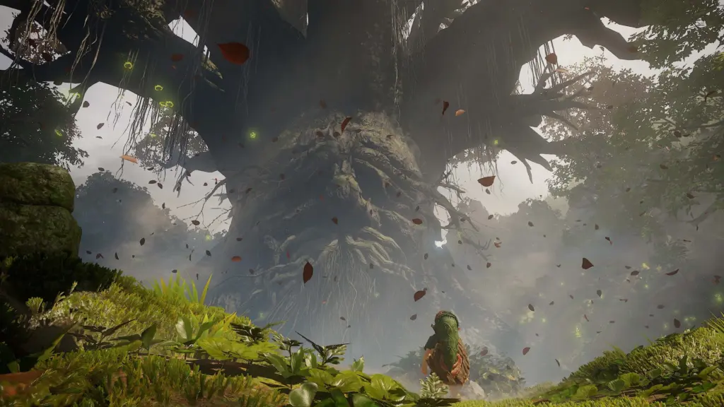 The Legend of Zelda: Ocarina of Time: Линк перед огромным деревом в лесу