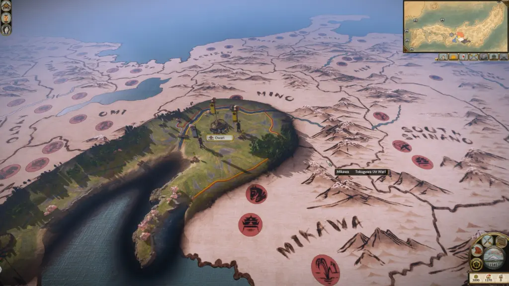 Total War: SHOGUN 2 — Complete Edition: Провинции на карте Японии