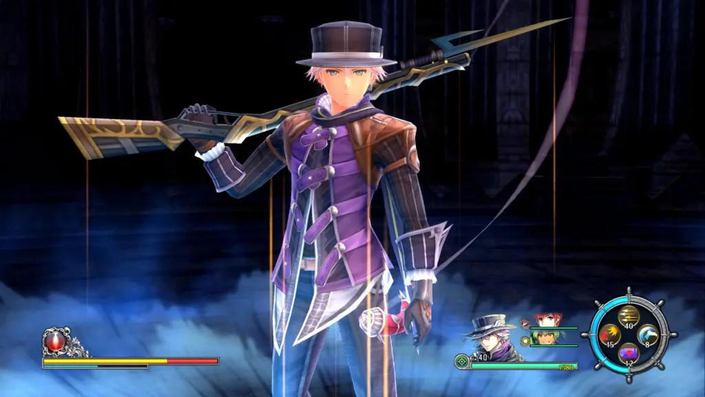 Ys VIII: Lacrimosa of DANA: Хуммель с ружьём в тёмном помещении в Ys VIII