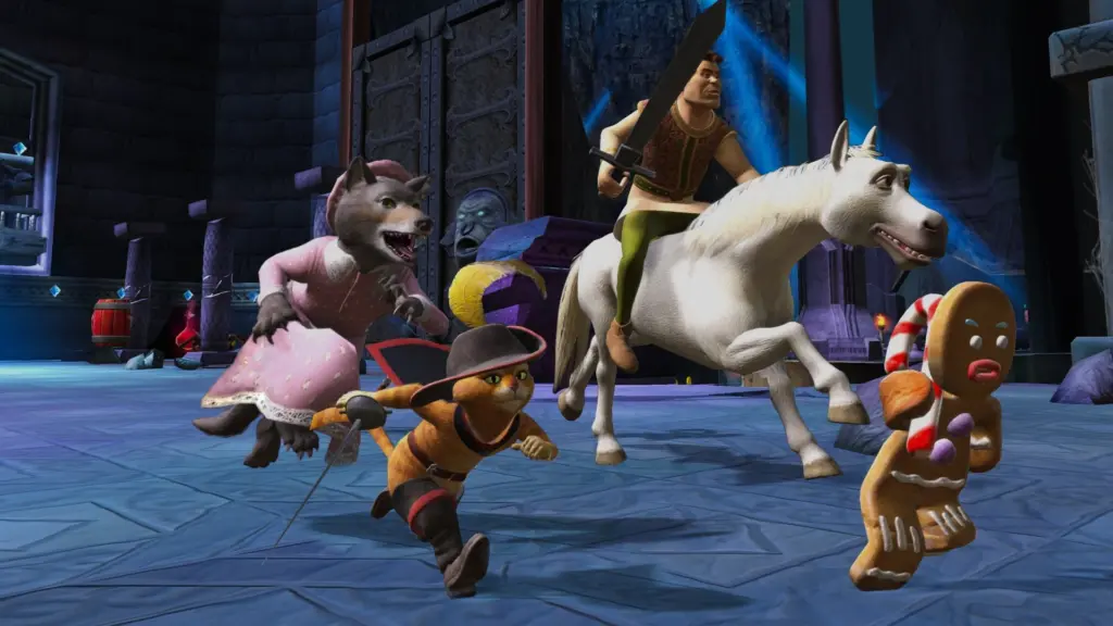 DreamWorks Shrek 2 Remastered: Команда героев Shrek 2 Remastered на городской улице