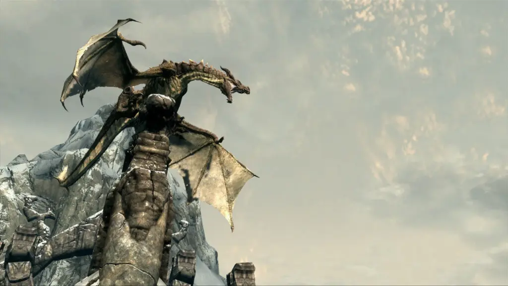The Elder Scrolls V: Skyrim: Дракон на скале