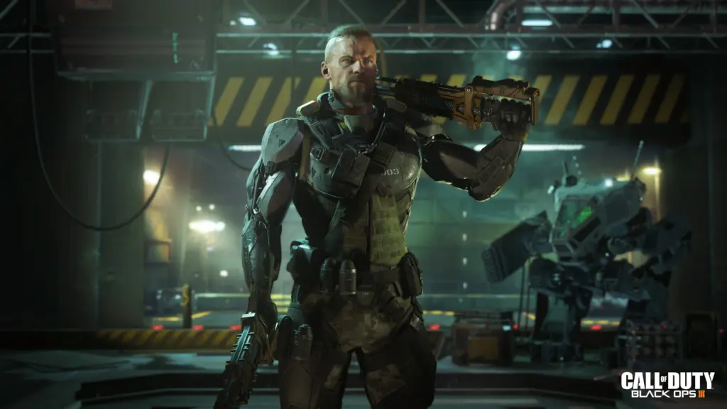 Call of Duty: Black Ops III: Вооружённый персонаж в помещении
